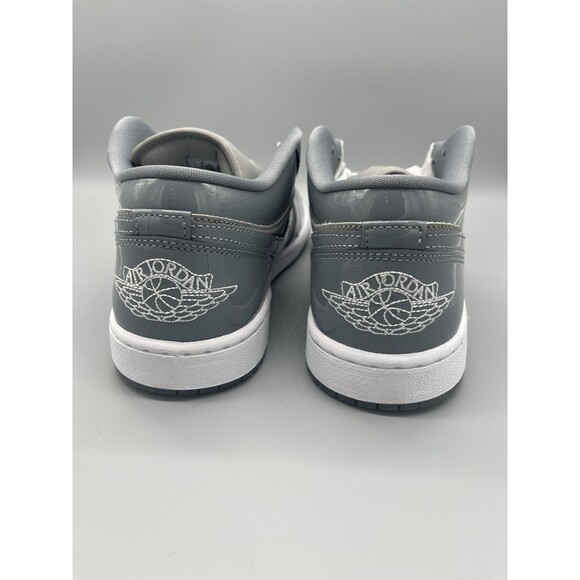 Air Jordan 1 SE Low ‘Patent Cool Grey’ Size 9M 10.5W New W Orig Box HF3148-011 main image 4